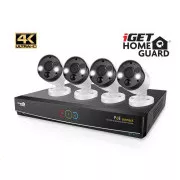 iGET HOMEGUARD HGNVK84904 - Kamerasystem mit UltraHD 4K Kameras, IR LED, Outdoor, Set 4x Kamera   Rekorder