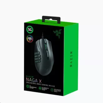 RAZER Maus NAGA X, Ergonomische MMO-Gaming-Maus RAZER Maus NAGA X, Ergonomische MMO-Gaming-Maus