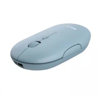 TRUST Maus PUCK, kabellos, USB, blau, Bluetooth
