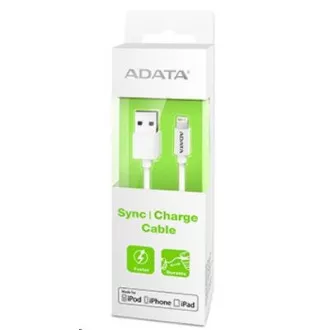 ADATA Sync & Charge Lightning Kabel - USB A 2.0, 100cm, Kunststoff, weiß ADATA Sync & Charge Lightning Kabel - USB A 2.0, 100cm, Kunststoff, weiß