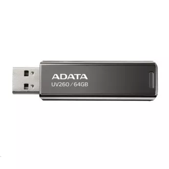 ADATA Flash Disk 64GB UV260, USB 2.0, Metall, schwarz