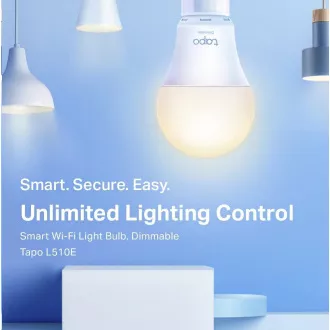 TP-Link Tapo L510E (2er-Pack) intelligente dimmbare WiFi-LED-Lampe (weiß, 2700K, 806lm, 2, 4GHz, E27)