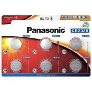 PANASONIC Lithiumbatterie (Knopf) CR-2025EL / 6BP 3V (Blister 6 Stück)
