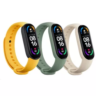 Xiaomi Mi Smart Band 6 Strap (3er Pack) Elfenbein / Oliv / Gelb Xiaomi Mi Smart Band 6 Strap (3er Pack) Elfenbein / Oliv / Gelb