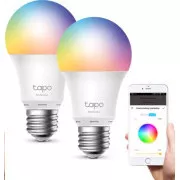 TP-Link Tapo L530E(2er-Pack) intelligente WiFi dimmbare LED-Lampe (Farbe, 2500K-6500K, 806lm, 2, 4GHz, E27)