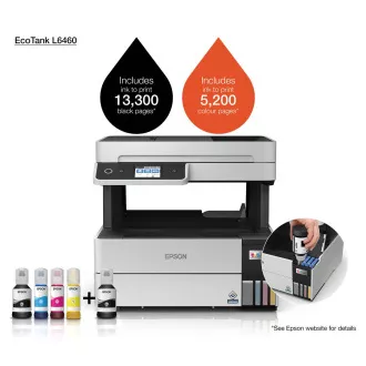 EPSON Drucker EcoTank L6460, 3in1, A4, 1200x4800dpi, 37ppm, USB, Duplex