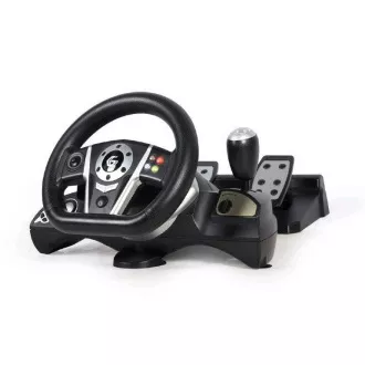 GEMBIRD Lenkrad + Pedale STR-M-01, PC / PS3 / PS4 / SWITCH GEMBIRD Lenkrad + Pedale STR-M-01, PC / PS3 / PS4 / SWITCH