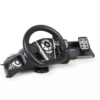 GEMBIRD Lenkrad + Pedale STR-M-01, PC / PS3 / PS4 / SWITCH GEMBIRD Lenkrad + Pedale STR-M-01, PC / PS3 / PS4 / SWITCH