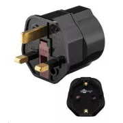 Goobay Reiseadapter für UK-Steckdose und -Geräte mit tschechischem Stecker und Erdungsstift