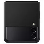 Samsung Leder Backcover EF-VF711LBEGW für Galaxy Z Flip3, schwarz