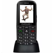 EVOLVEO EasyPhone EG, Seniorenhandy mit Ladestation, schwarz