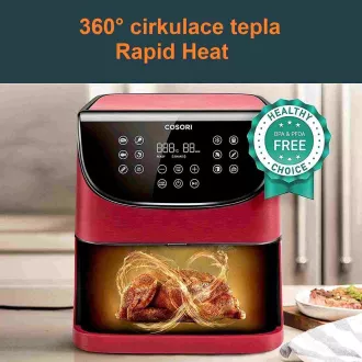 Cosori CP158-AF PREMIUM - 5,5L Heißluftfritteuse 5x Spieße und Grill. Rost, rot Cosori CP158-AF PREMIUM - 5,5L Heißluftfritteuse 5x Spieße und Grill. Rost, rot