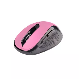 C-TECH Maus WLM-02, schwarz-pink, kabellos, 1600DPI, 6 Tasten, USB-Nano-Empfänger