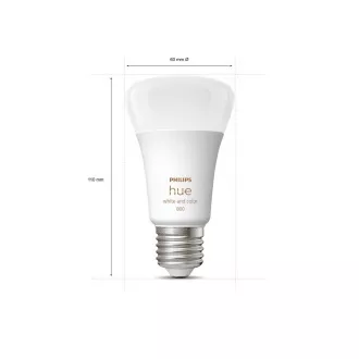 PHILIPS Hue White and Color Ambiance 6.5W 800 E27 3St. PHILIPS Hue White and Color Ambiance 6.5W 800 E27 3St.