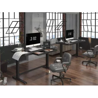 Delso WORKSTATION Elektrisch höhenverstellbarer Tisch schwarz