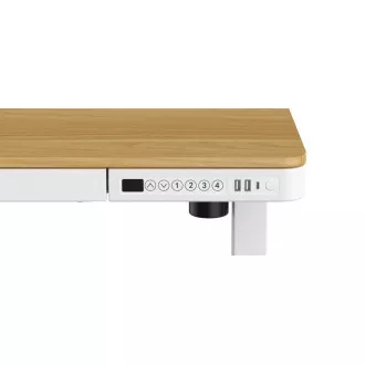 Delso WORKSTATION Elektrisch höhenverstellbarer Tisch eiche / weiß Delso WORKSTATION Elektrisch höhenverstellbarer Tisch eiche / weiß