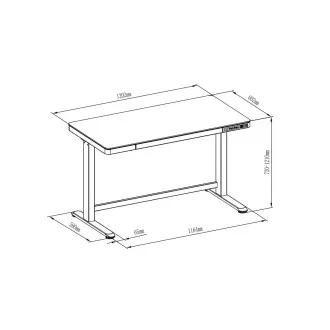 Delso WORKSTATION Elektrisch höhenverstellbarer Tisch eiche / weiß Delso WORKSTATION Elektrisch höhenverstellbarer Tisch eiche / weiß