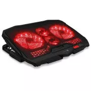 CONNECT IT FrostWind Laptop Cooling Pad mit roter Hintergrundbeleuchtung, schwarz