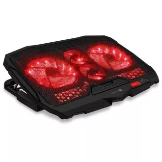 CONNECT IT FrostWind Kühlkissen unter Laptop mit roter Hintergrundbeleuchtung, schwarz CONNECT IT FrostWind Kühlkissen unter Laptop mit roter Hintergrundbeleuchtung, schwarz