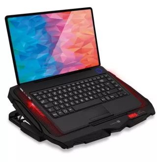 CONNECT IT FrostWind Kühlkissen unter Laptop mit roter Hintergrundbeleuchtung, schwarz CONNECT IT FrostWind Kühlkissen unter Laptop mit roter Hintergrundbeleuchtung, schwarz