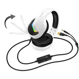 CONNECT IT NEO Gaming-Kopfhörer mit Mikrofon, 1xKlinke + USB, weiß