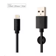 FIXED Daten- und Ladekabel, USB-A -> Lightning (MFI), 20 W, Länge 1 m, schwarz