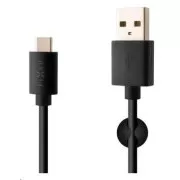 FIXED Daten- und Ladekabel, USB-A -> USB-C, 20 W, Länge 1 m, schwarz