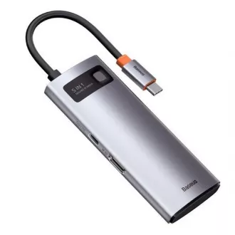 Baseus Metal Gleam Series 5in1 HUB Typ-C (USB-C PD 100W, 3* USB 3.0, HDMI) grau Baseus Metal Gleam Series 5in1 HUB Typ-C (USB-C PD 100W, 3* USB 3.0, HDMI) grau