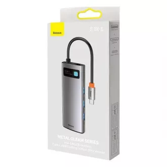 Baseus Metal Gleam Series 5in1 HUB Typ-C (USB-C PD 100W, 3* USB 3.0, HDMI) grau Baseus Metal Gleam Series 5in1 HUB Typ-C (USB-C PD 100W, 3* USB 3.0, HDMI) grau