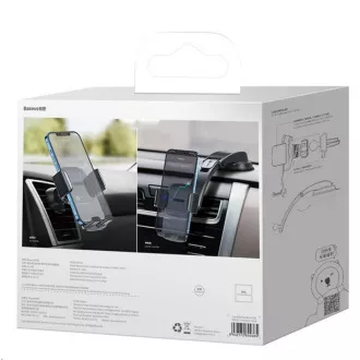 Baseus Easy Control Clamp Autohalterung mit Arm SET schwarz