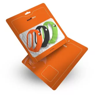 RhinoTech Armbänder für Xiaomi Mi Band 6 (3er-Pack schwarz, orange, grün)