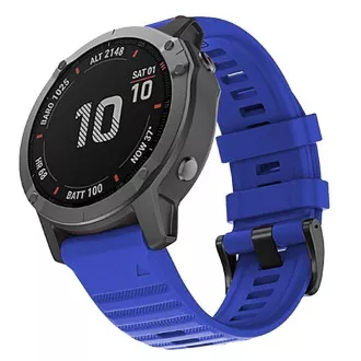 RhinoTech Armband für Garmin QuickFit Silikon Outdoor 22mm dunkelblau