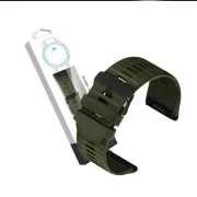RhinoTech Armband für Garmin QuickFit Silikon Outdoor 26mm dunkelgrün