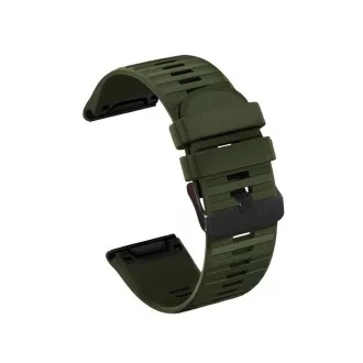 RhinoTech Armband für Garmin QuickFit Silikon Outdoor 26mm dunkelgrün
