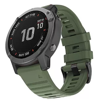 RhinoTech Armband für Garmin QuickFit Silikon Outdoor 26mm dunkelgrün