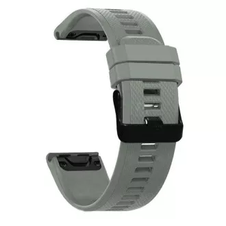 RhinoTech Armband für Garmin QuickFit Sport Silikon 22mm grau