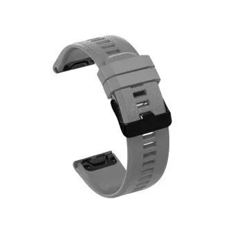 RhinoTech Armband für Garmin QuickFit Sport Silikon 22mm grau