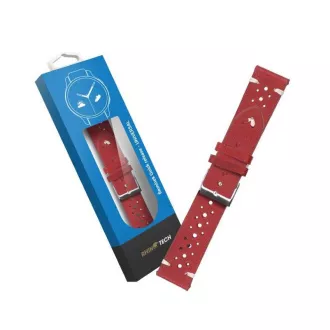 RhinoTech Universal-Echtleder-Schnellspanngurt 18mm, rot