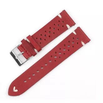 RhinoTech Universal-Echtleder-Schnellspanngurt 18mm, rot