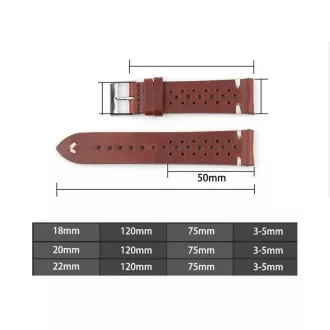 RhinoTech Universal-Echtleder-Schnellspanngurt 18mm, rot