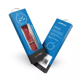 RhinoTech Universal-Echtleder-Schnellspanngurt 18mm, rot