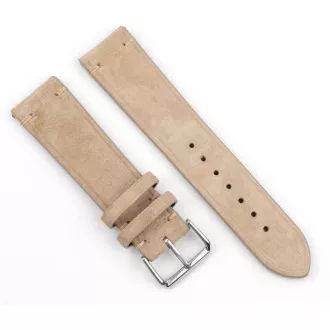 RhinoTech Universalband Echtes Wildleder Schnellspanner 22mm beige RhinoTech Universalband Echtes Wildleder Schnellspanner 22mm beige