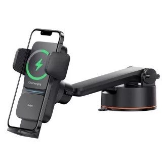 Baseus Wisdom Auto Alignment Halterung mit drahtloser Aufladung 15W, Schwarz Baseus Wisdom Auto Alignment Halterung mit drahtloser Aufladung 15W, Schwarz