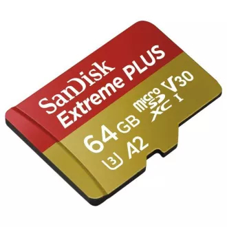 SanDisk micro SDXC Karte 64GB Extreme PLUS (200 MB/s Klasse 10, UHS-I U3 V30)   Adapter
