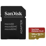 SanDisk micro SDXC Karte 128GB Extreme PLUS (200 MB/s Klasse 10, UHS-I U3 V30)   Adapter