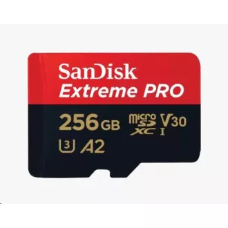 SanDisk micro SDXC Karte 256GB Extreme PRO (200 MB/s Klasse 10, UHS-I U3 V30)   Adapter