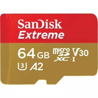 SanDisk micro SDXC Karte 64GB Extreme Action Cams und Drohnen (170 MB/s Klasse 10, UHS-I U3 V30) Adapter SanDisk micro SDXC Karte 64GB Extreme Action Cams und Drohnen (170 MB/s Klasse 10, UHS-I U3 V30) Adapter