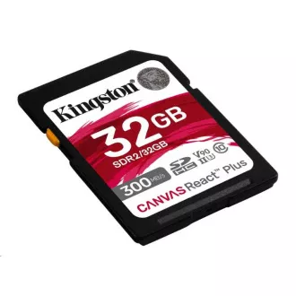 Kingston 32GB Canvas React Plus SDHC UHS-II 300R/260W U3 V90 für Full HD/4K/8K Kingston 32GB Canvas React Plus SDHC UHS-II 300R/260W U3 V90 für Full HD/4K/8K