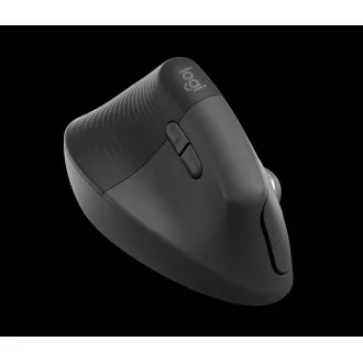 Logitech Lift Vertical Ergonomic Mouse for Business, Linkshänder, 2.4GHZ/BT, graphit/schwarz
