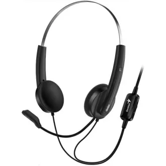 GENIUS Kopfhörer HS-220U/ USB/ schwarz-silber